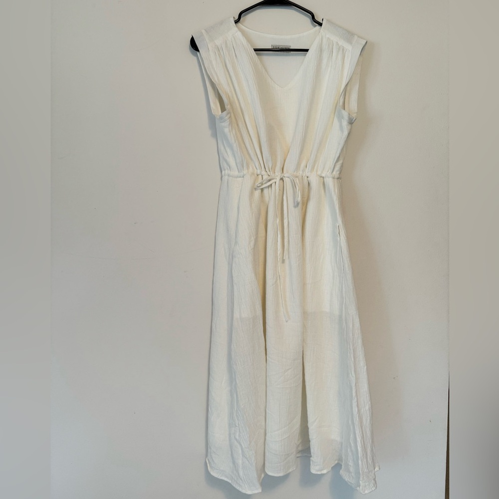 White Paper Crane cotton dress perfect for bridal shower or graduation